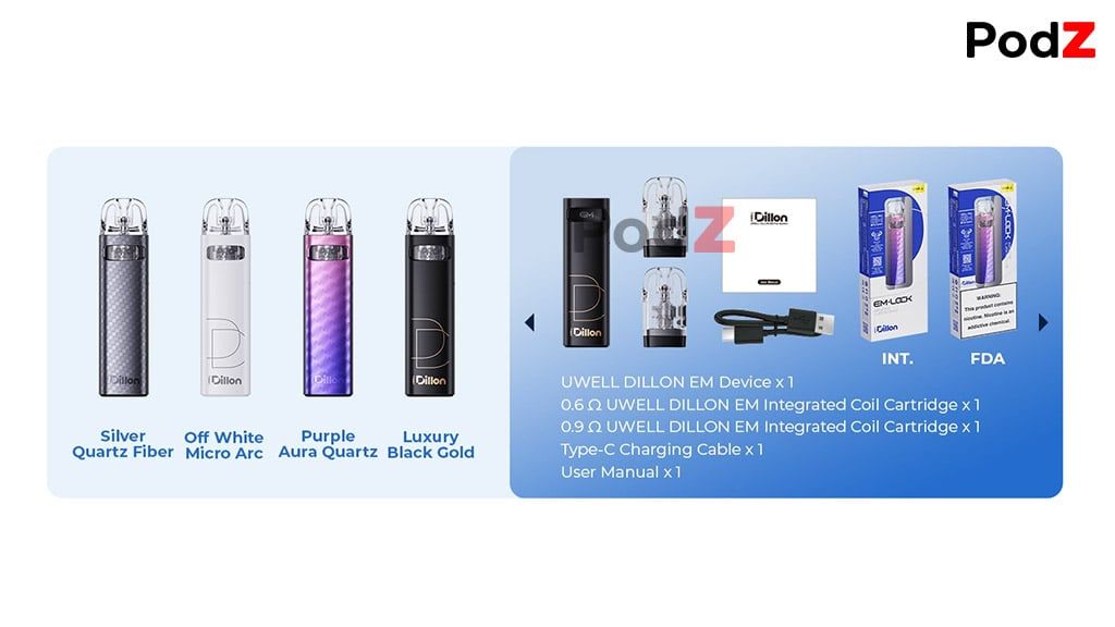 Review UWELL Dillon EM Pod System Kit Đầu Tiên Có Công Nghệ Chống Leak Tự Động - PODZ VIỆT NAM