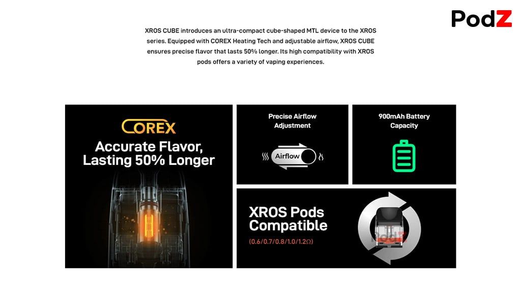 REVIEW VAPORESSO XROS CUBE POD KIT - PODZ VIỆT NAM