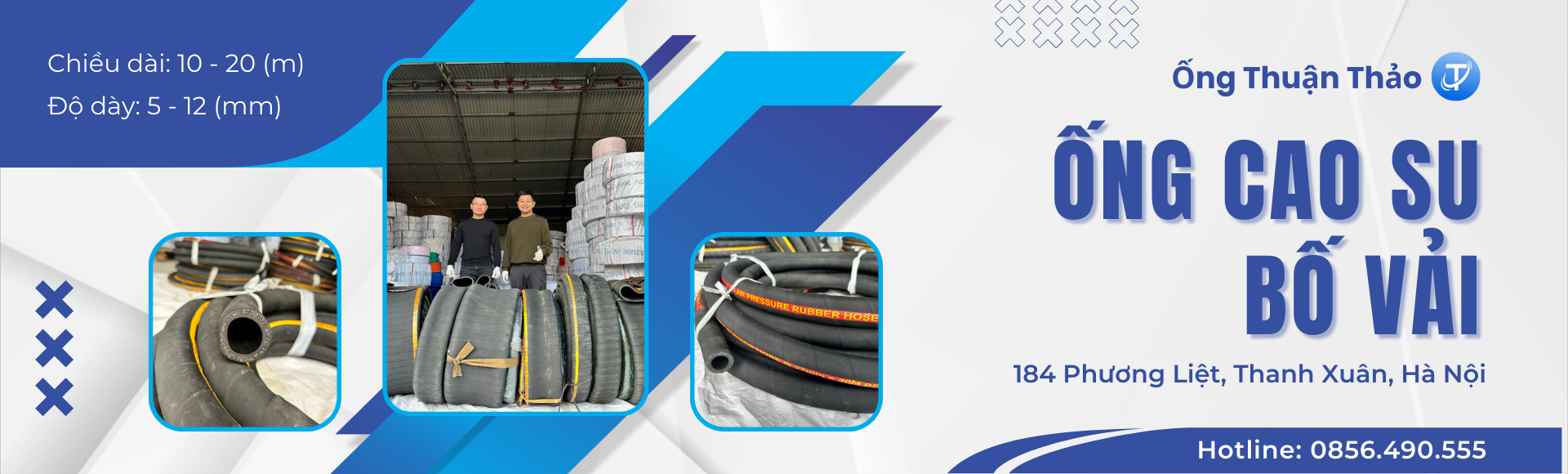 ỐNG CAO SU BỐ VẢI KT