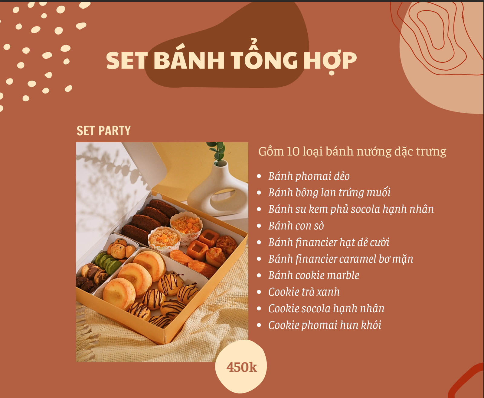 Set bánh tổng hợp