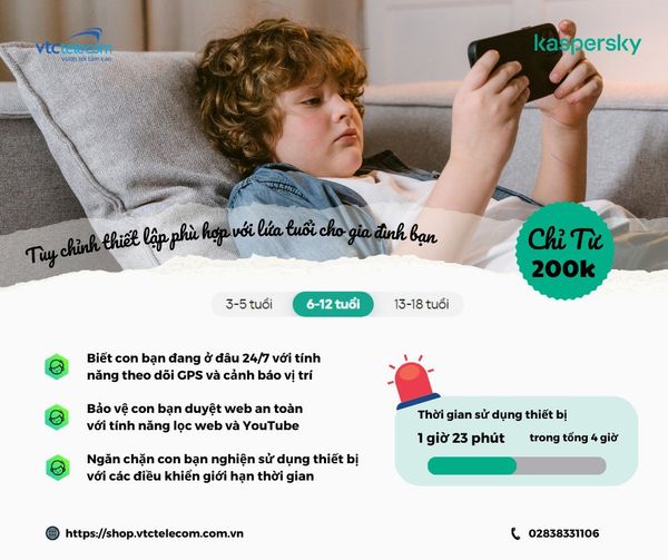 An Tâm Hơn Với Kaspersky Safe Kids: Bảo Vệ Trẻ Em Trong Thế Giới Kỹ Thuật Số