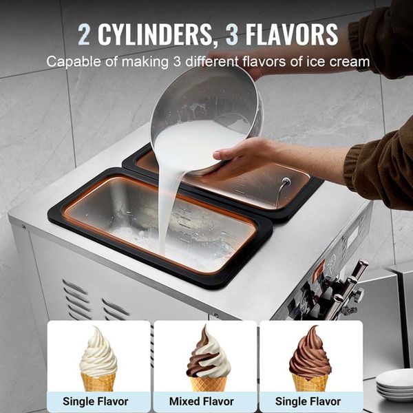 3 nozzles soft ice cream machine venus vsc329l