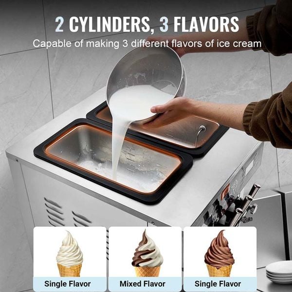 3 nozzles soft serveice cream machine venus vsc328