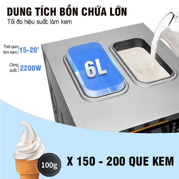dung tích máy làm kem tươi venus vsc318l