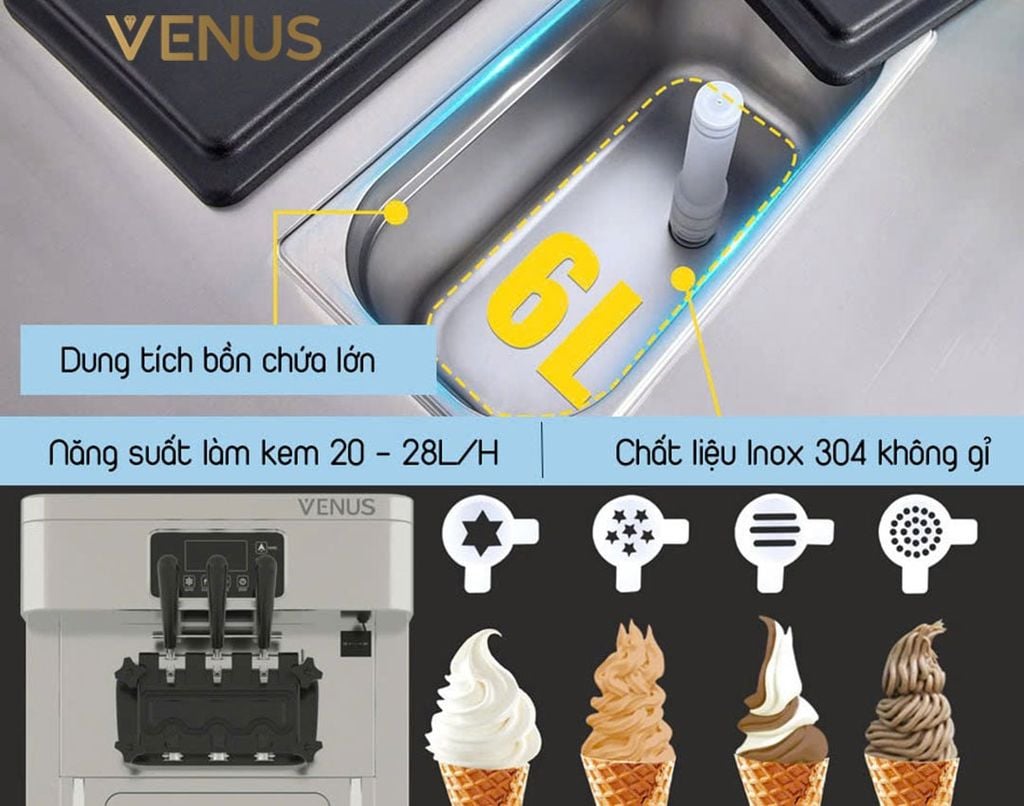 Chọn máy làm kem tươi có dung tích vừa dùng