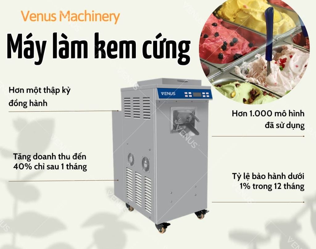 Lý do chọn máy làm kem cứng thương hiệu Venus