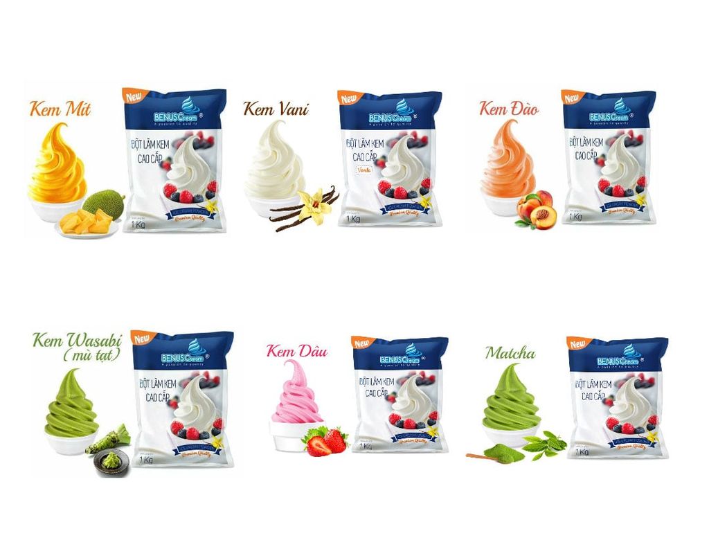 Cốt nền kem - nguyên liệu làm kem tươi không thể thiếu