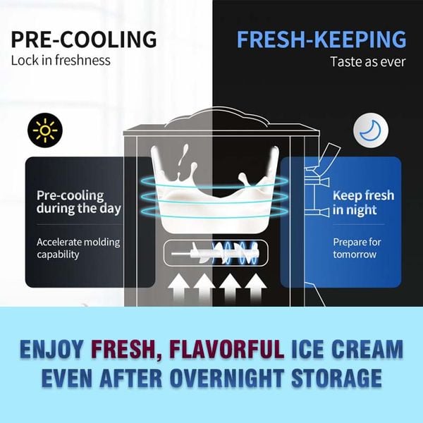 storage mode soft serve ice cream machine venus vsc328l