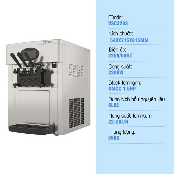 thông tin máy làm kem tươi venus vsc328s