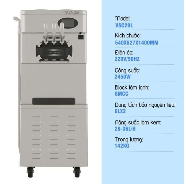 thông tin máy làm kem venus vsc329l