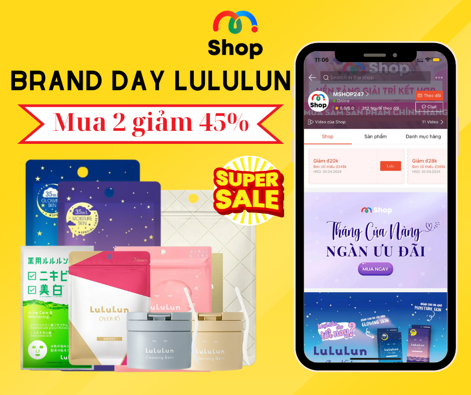 CHƯƠNG TRÌNH MUA 2 GIẢM 45% - ĐÓN NHẬN NGÀY LỄ NHÃN HÀNG CỦA CHÚNG TÔI!