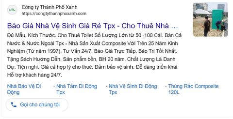 Giá mua và thuê nhà vệ sinh di động Composite