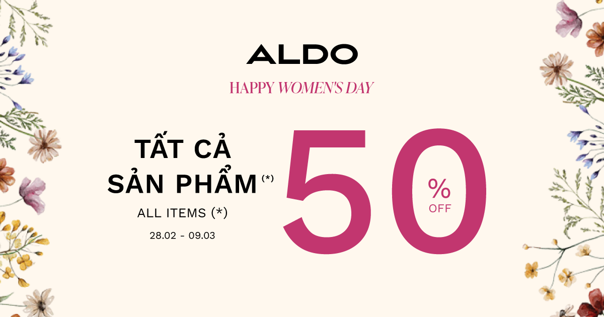 MỪNG 08/03 ƯU ĐÃI 50% TẤT CẢ SẢN PHẨM