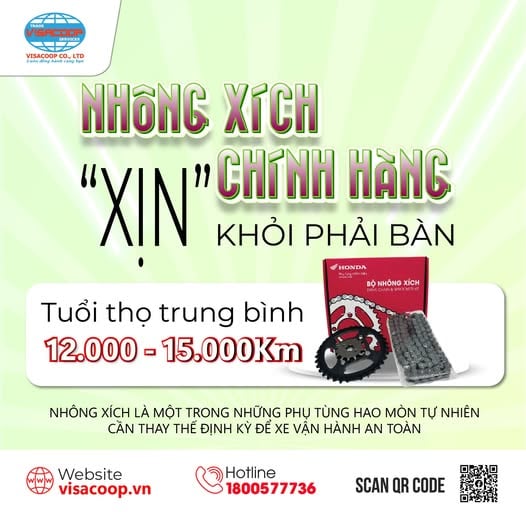 NHÔNG XÍCH CHÍNH HÃNG XIN KHỎI PHẢI BÀN
