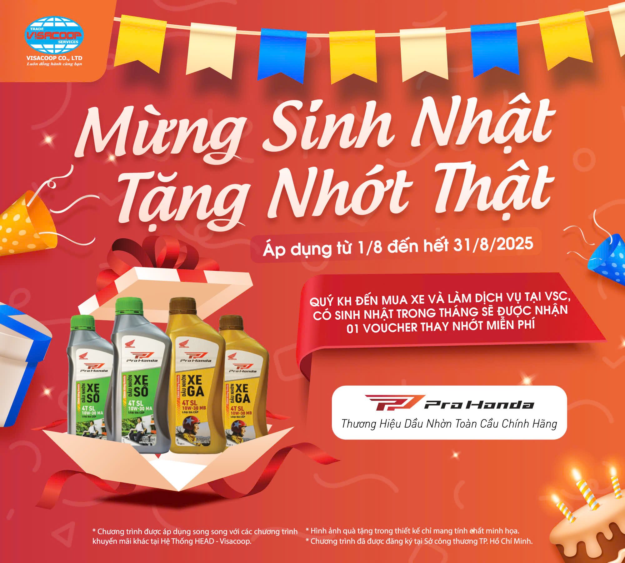 MỪNG SINH NHÂT TẶNG NHỚT THẬT THÁNG 8