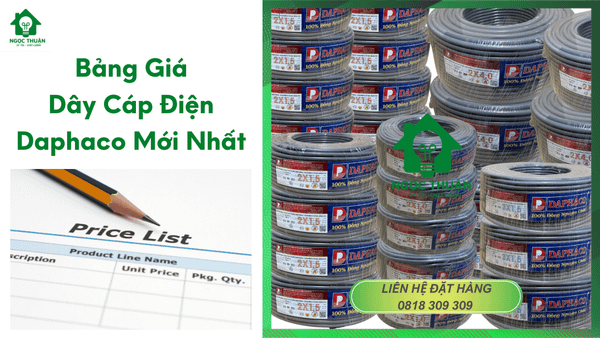 Bảng Giá Dây Cáp Điện Daphaco Mới Nhất 2024