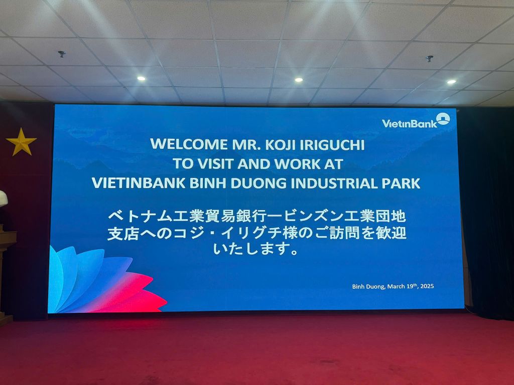 Màn hình LED hội trường Ngân hàng Vietinbank Bình Dương