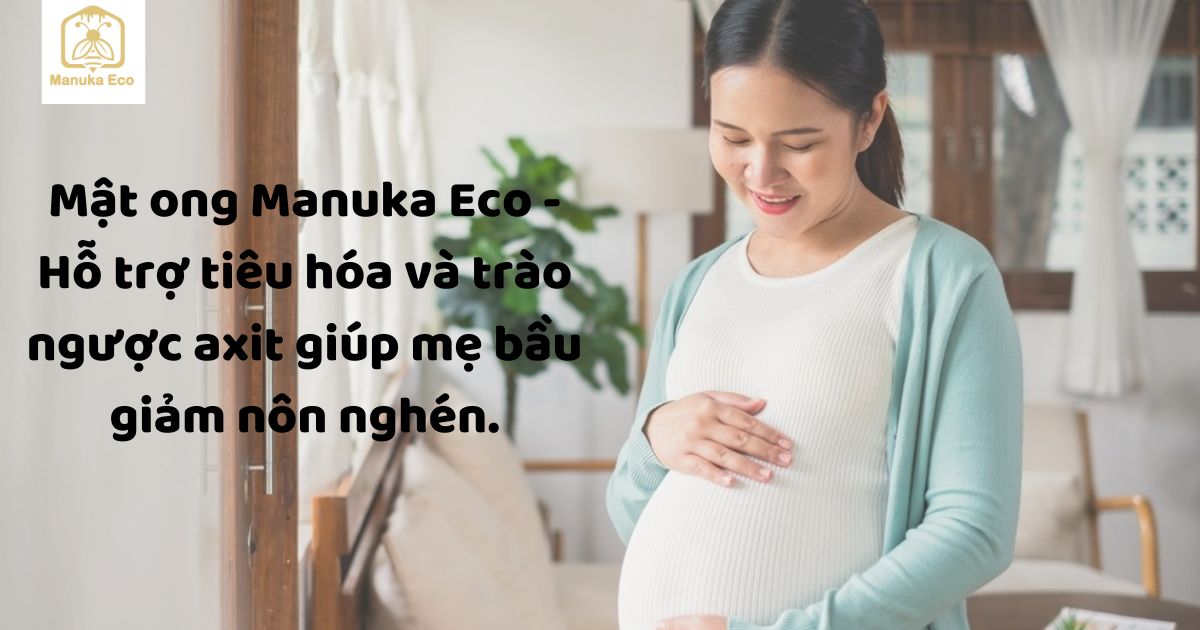 MẬT ONG MANUKA ECO - HỖ TRỢ TIÊU HÓA TRÀO NGƯỢC AXIT GIÚP MẸ BẦU GIẢM NÔN NGHÉN