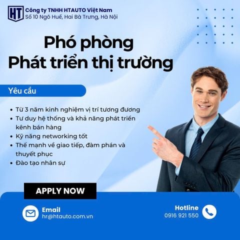 Tuyển dụng Phó Phòng Phát Triển Thị Trường