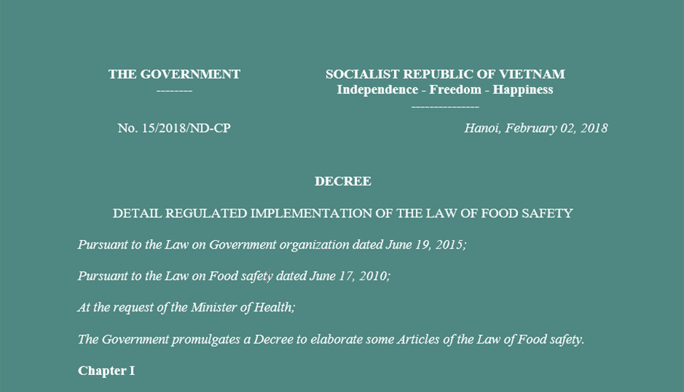 Decree No. 15/2018/ND-CP