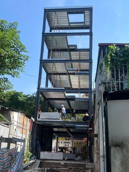 Thi công nhà kết cấu thép kết hợp với tấm ALC Viglacera