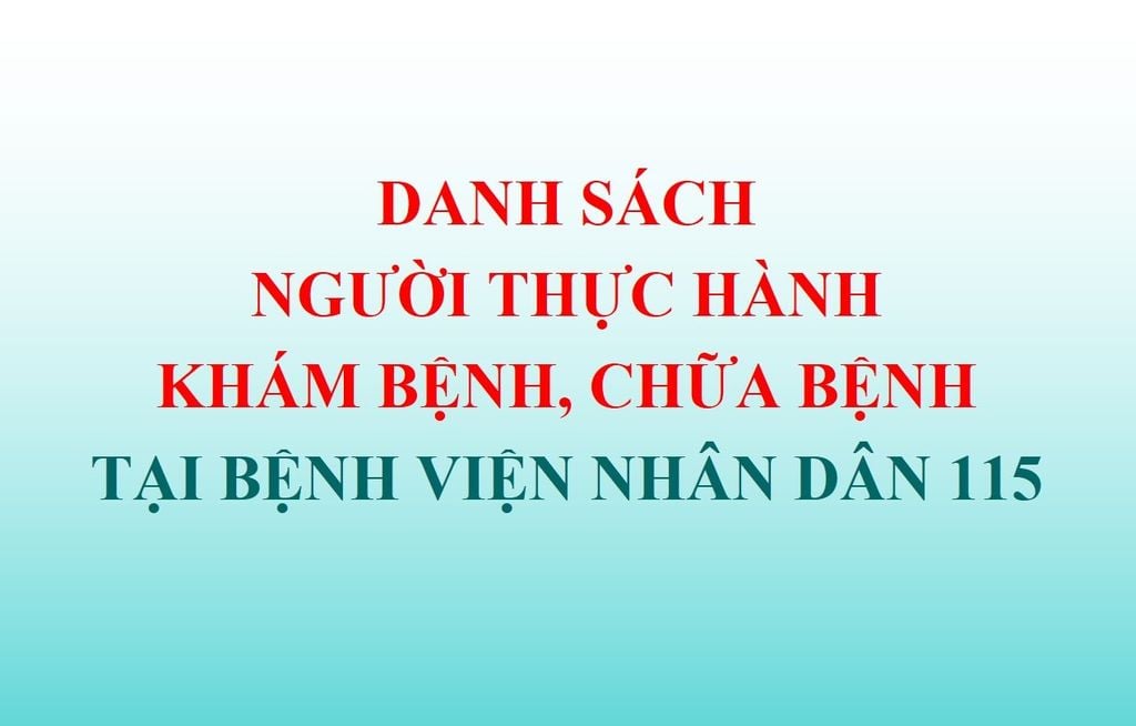 Danh sách người thực hành khám bệnh, chữa bệnh (Bác sĩ y khoa tiếp nhận năm 2023)