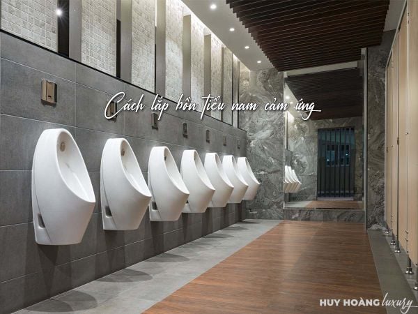 Chi tiết: Cách lắp bồn tiểu nam cảm ứng chuẩn nhất
