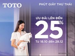 Chương trình khuyến mãi thiết bị vệ sinh TOTO, chiết khấu lên đến 25%