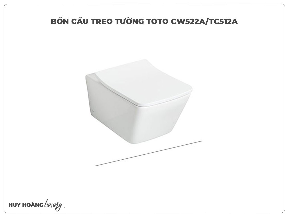 Bồn cầu TOTO CW522A/TC512A treo tường thuộc dòng sản phẩm bồn cầu Nhật Bản cao cấp