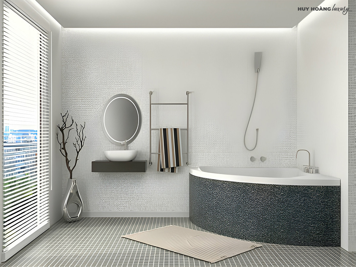 Bồn tắm góc phù hợp với không gian có diện tích nhỏ