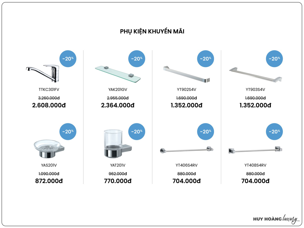 Phụ kiện phòng tắm TOTO khuyến mãi 2023