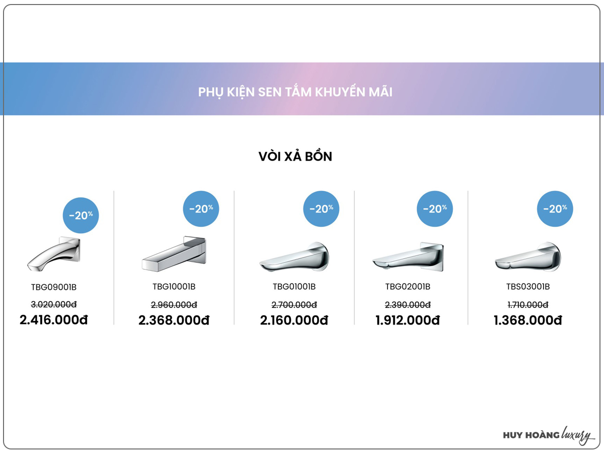 Phụ kiện Sen tắm - vòi xả bồn khuyến mãi