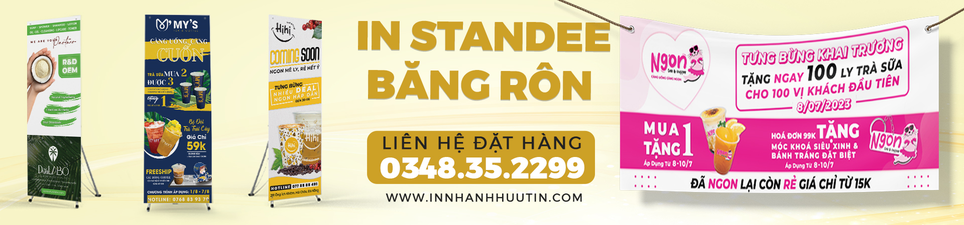 In Standee, In Băng Rôn
