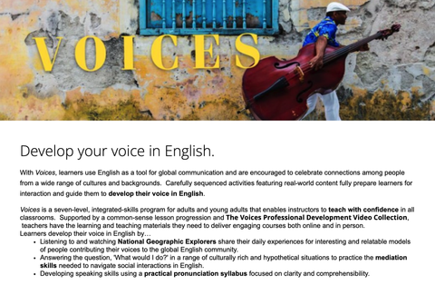 Voices series - Nguồn học liệu online dành cho sinh viên