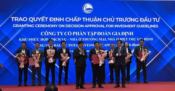 Bình Dương trao quyết định chấp thuận chủ trương đầu tư dự án khu phức hợp, nhà ở Gia Định hơn 2000 tỷ đồng