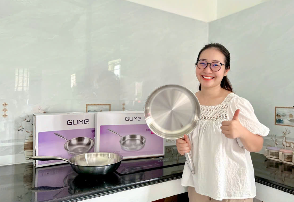 Chảo Inox 5 Lớp Liền Khối 28cm GUME Hàn Quốc: Lựa Chọn Hoàn Hảo Cho Gia Đình Bạn