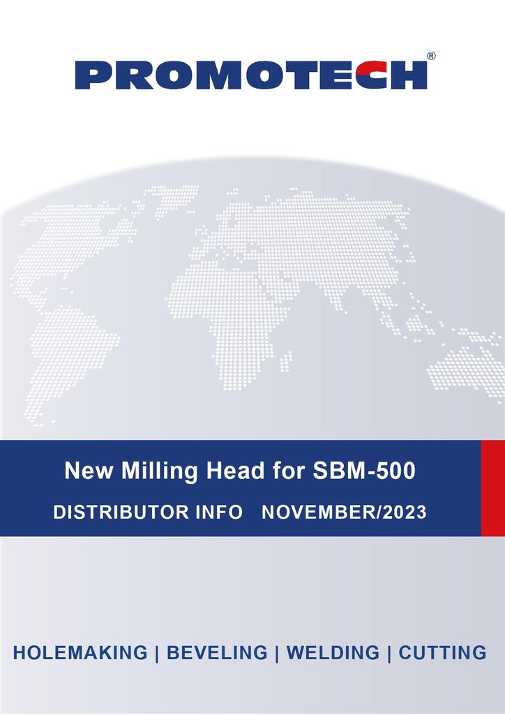 Promotech thông báo sản xuất đầu cắt và mảnh cắt mới cho dòng máy SBM-500