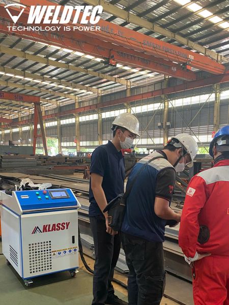 Bàn giao thành công Máy laser làm sạch chuyên dụng cho khách hàng hoạt động trong lĩnh vực kết cấu thép