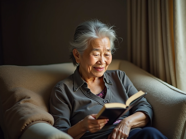 Cô giáo thư giãn đọc sách sau khi xông hơi