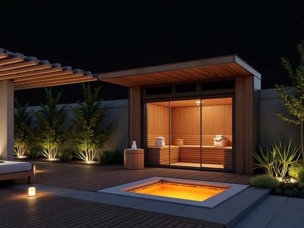 Phòng xông hơi trên sân thượng Domisauna
