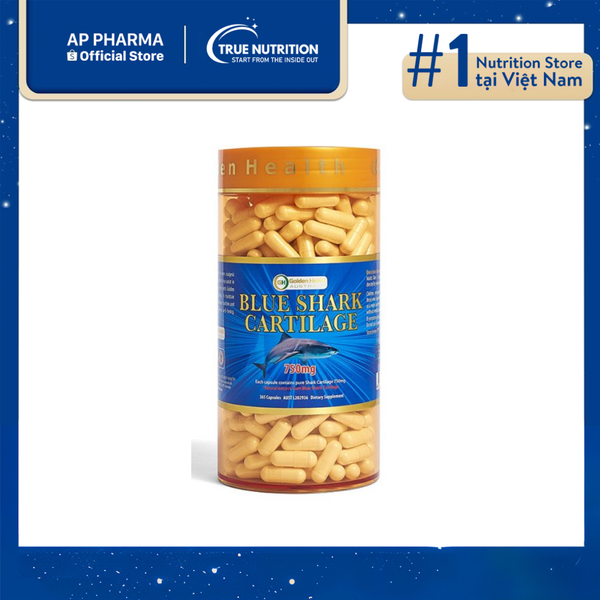 Sụn Cá Mập Golden Health Blue Shark Cartilage 750mg 365 Capsules