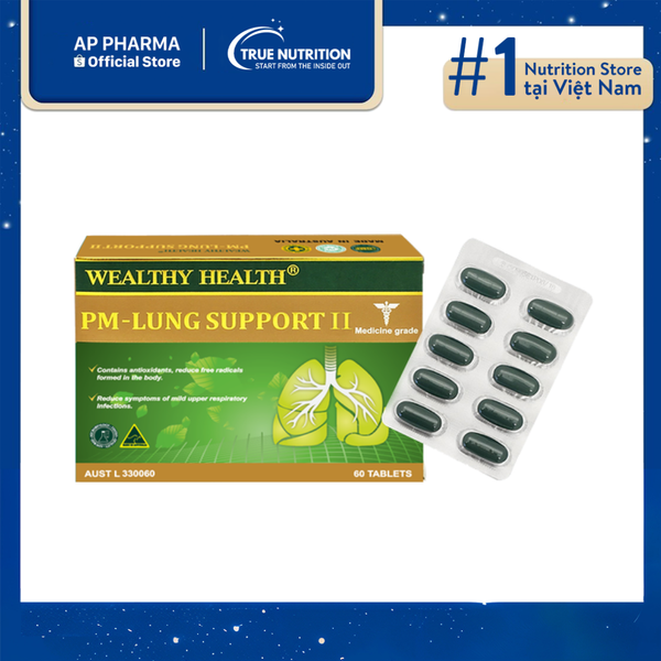 Hỗ Trợ Chức Năng Phổi Wealthy Healthy Lung Support 60 Tablets
