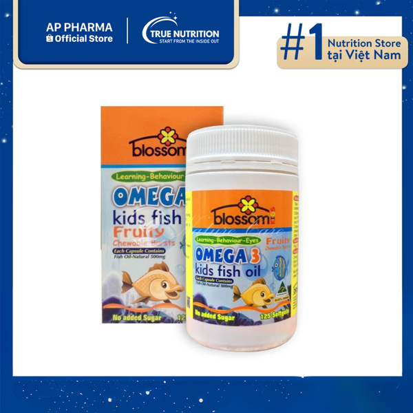 Dầu cá trẻ em Blossom Omega 3 Kids Fish Oil 125 Tablets