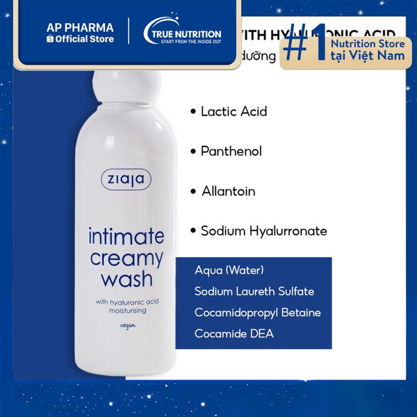Intimate dung dịch vệ sinh - Bổ sung Lactobionic Acid