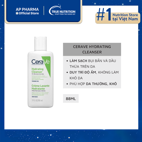 Sữa rửa mặt CeraVe cho da khô – Làm sạch dịu nhẹ, dưỡng ẩm tốt