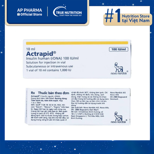 Thuốc Actrapid 1000IU/10ml Dùng Như Thế Nào? Thông Tin Thuốc Và Cách Dùng