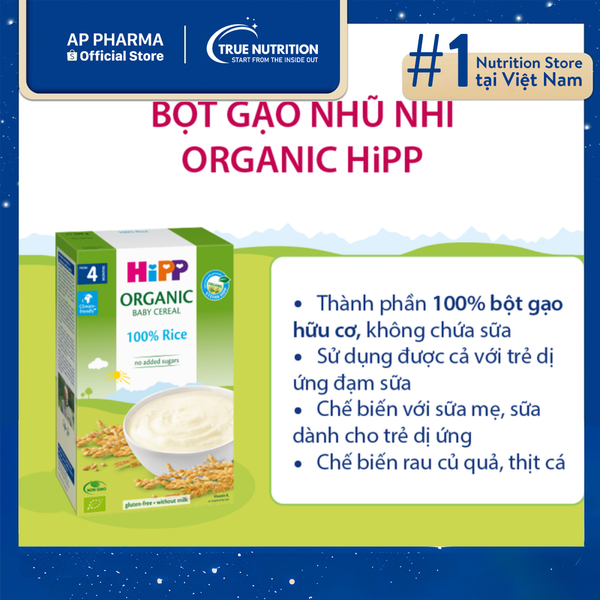 Bột Ăn Dặm Hipp Gạo Sữa 200g – Dinh Dưỡng Organic Cho Bé Khởi Đầu Khỏe Mạnh