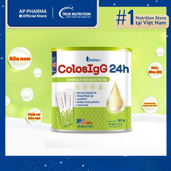 Sữa ColosIgG 24h Vitadairy:Công Thức Độc Quyền Tăng Cường Miễn Dịch Và Tiêu Hóa Từ Sữa Non Cao Cấp