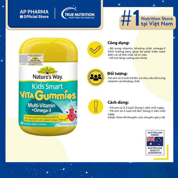 Nature’s Way Kids Smart Vita Gummies Multi-Vitamin & Omega-3