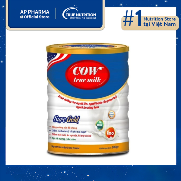 Sữa Bột Cow True Milk Sure Gold Giải Pháp Dinh Dưỡng Hoàn Hảo Cho Người Lớn Tuổi Và Người Ăn Uống Kém